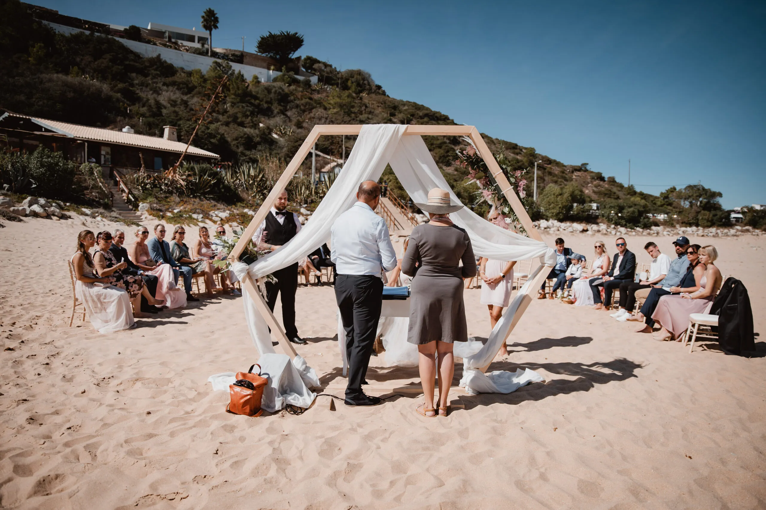 Detalhes de casamento na praia
